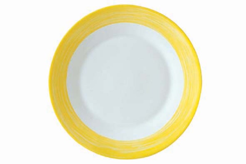 Arcopal Brosse Assiette Plate 10" Jaune
