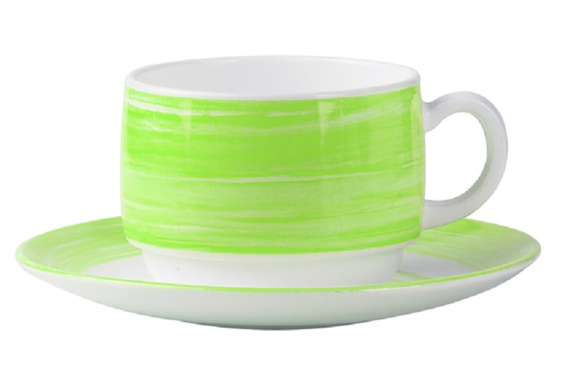 Mug Arcopal Brush 19 cl avec anse verte