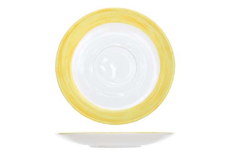 Soucoupe Pinceau Arcopal Jaune 14 cm