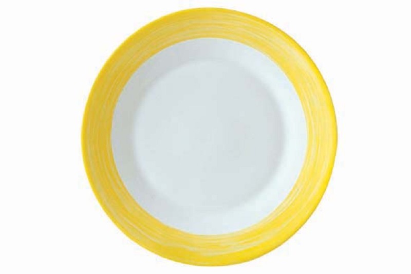 Arcopal Brush Assiette Creuse Jaune