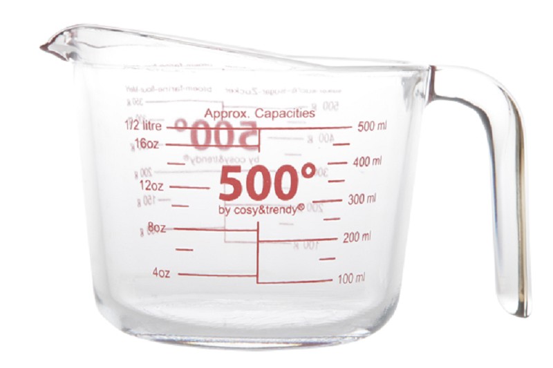 0,5L Glas-Messkrug