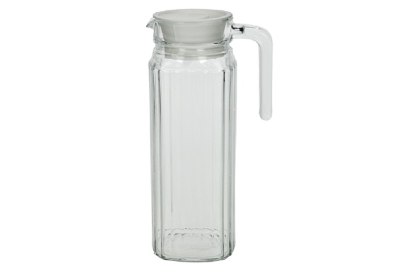 Pichet à jus/d'eau 1,2 litre en verre Quadro 70361