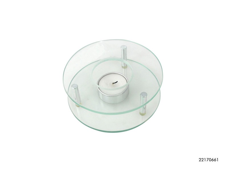 Réchaud/Porte-bougie en verre