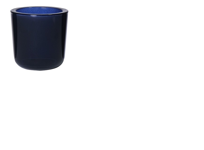 Porte-bougie en verre Bleu