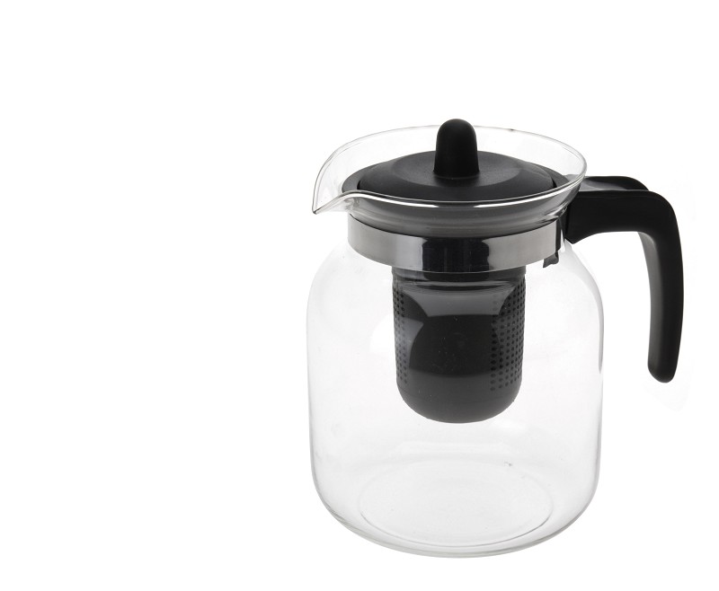 Théière 1,5 litre en verre Noir