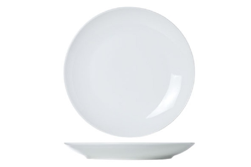Assiette plate de qualité commerciale de 24cm