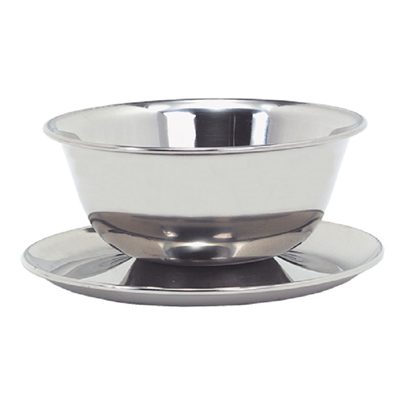 Saucière avec soucoupe 30cl en acier inoxydable
