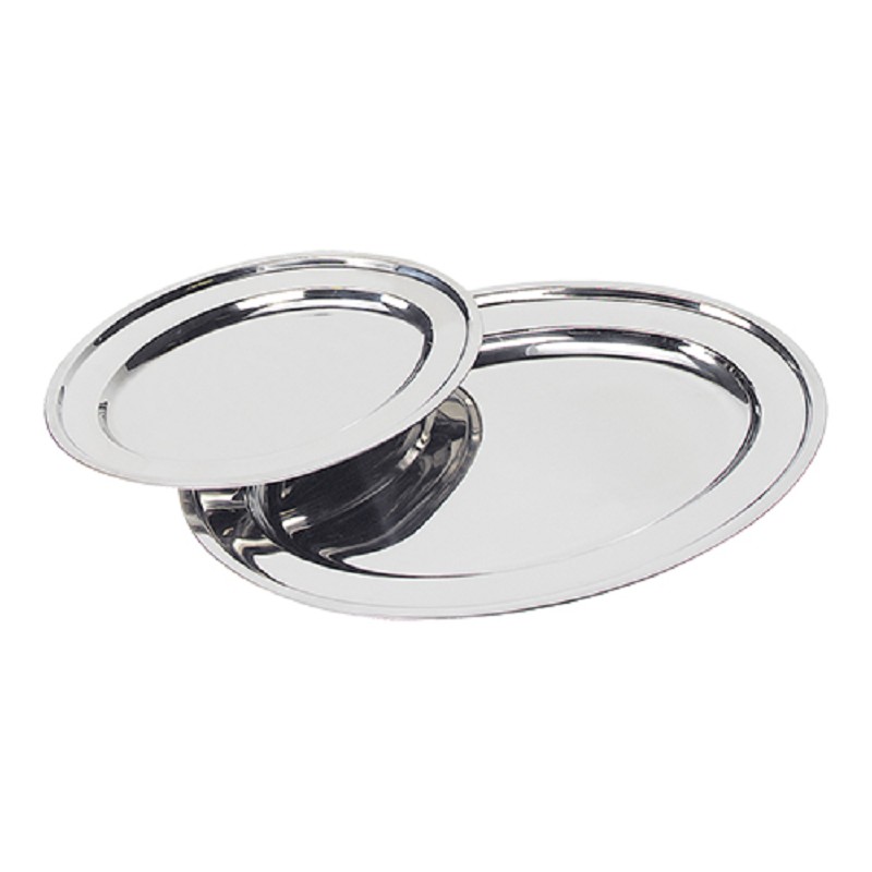 Plat à viande ovale 35x24cm en acier inoxydable