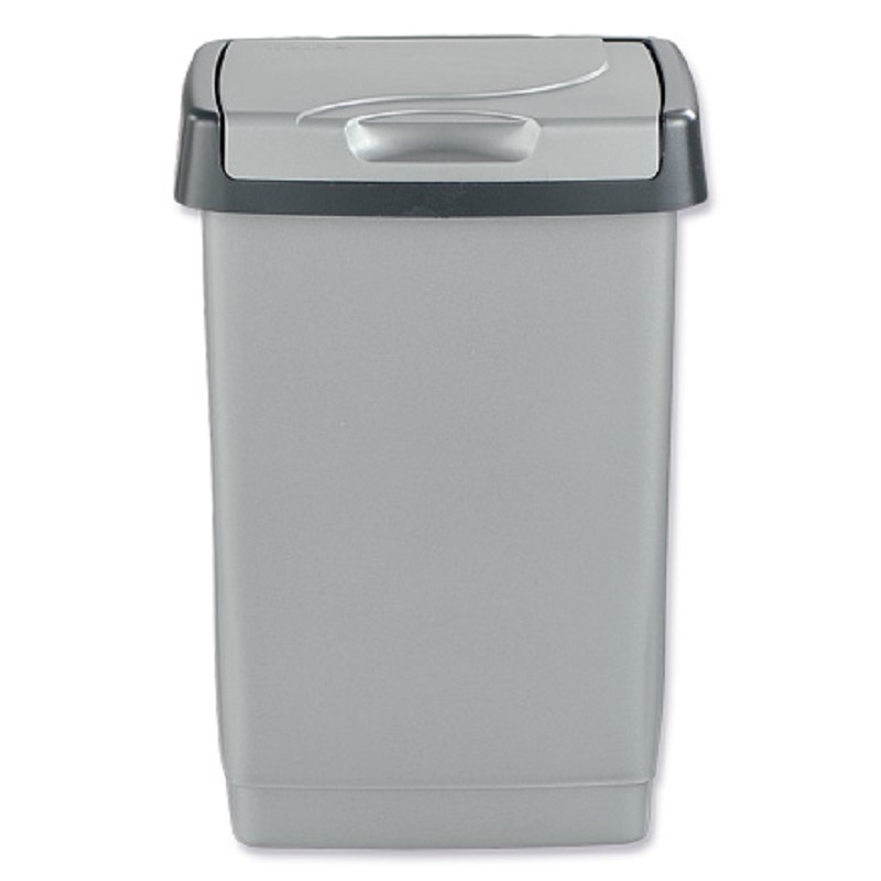 Poubelle Curver de 50L avec couvercle plat