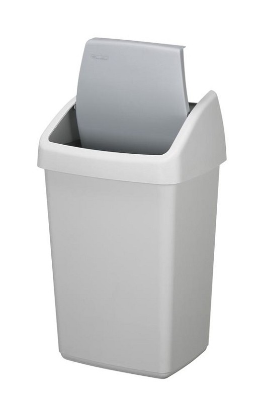 Poubelle à bascule Sunware Delta blanche de 25L