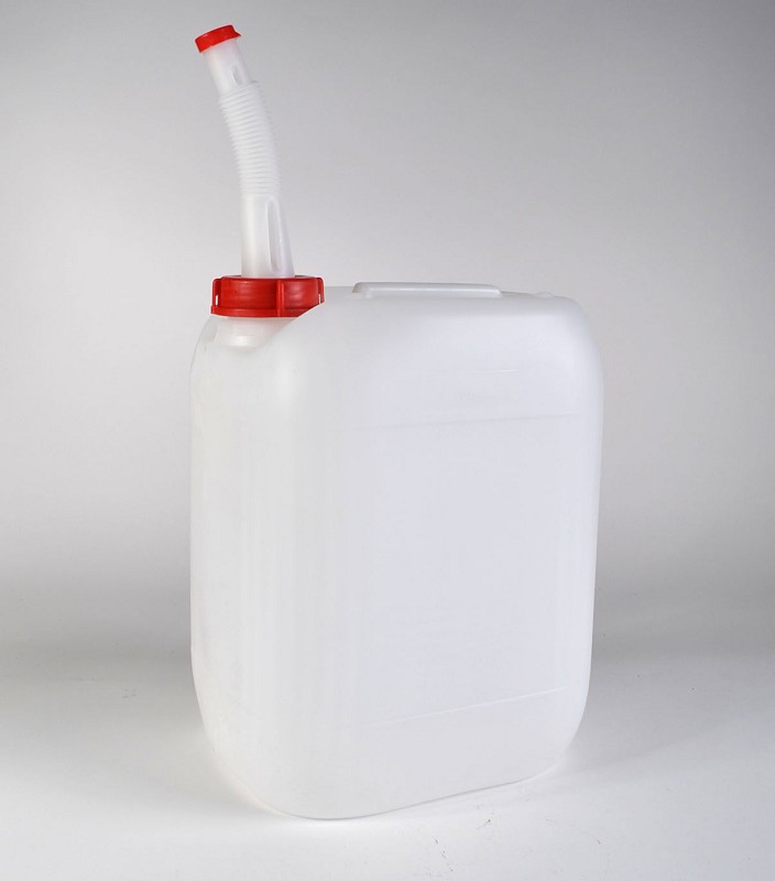 Bidon 10L avec bec verseur en plastique blanc
