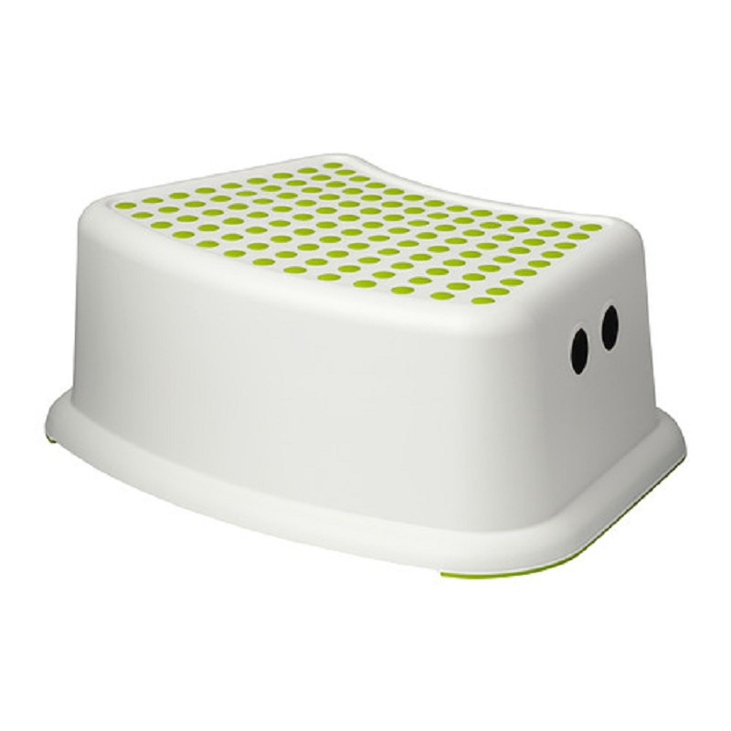 Marchepied bas en plastique vert/blanc