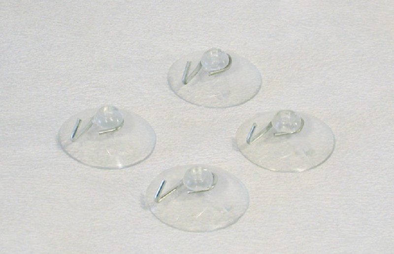 Crochets à ventouse transparents Prix par 4