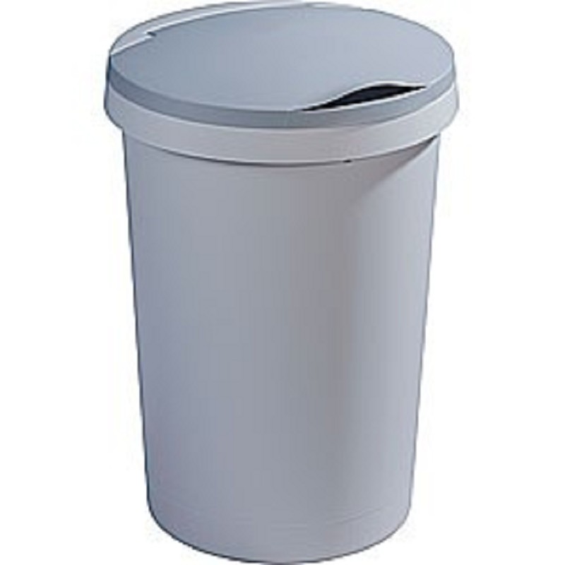 Poubelle Sunware 45L à couvercle plat gris