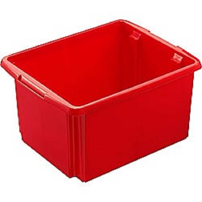 Boîte de rangement rouge 32L Sunware avec couvercle