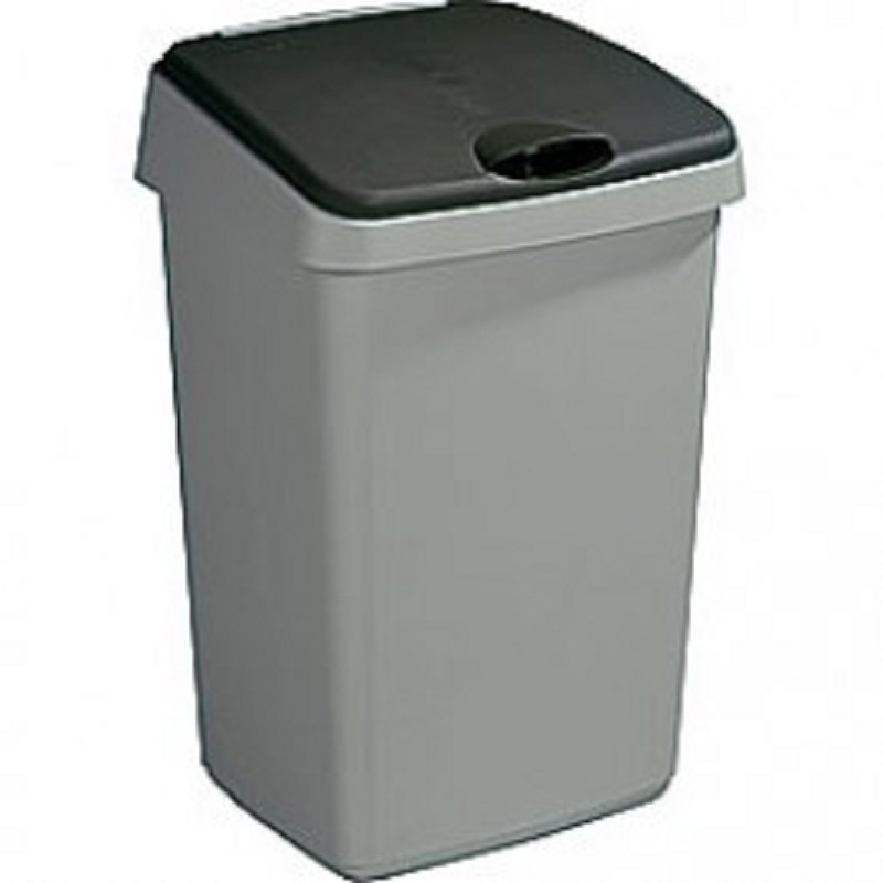 Poubelle 25 litres Sunware Plate Delta Gris