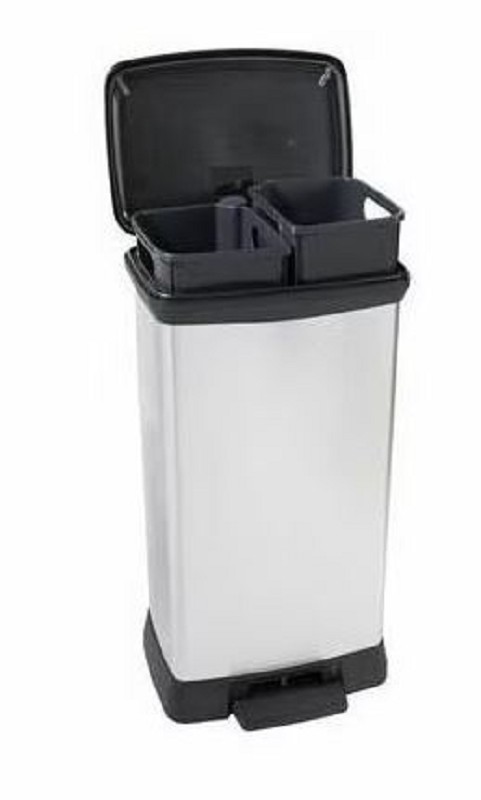 Poubelle à pédale Curver Deco Duo 23+23L
