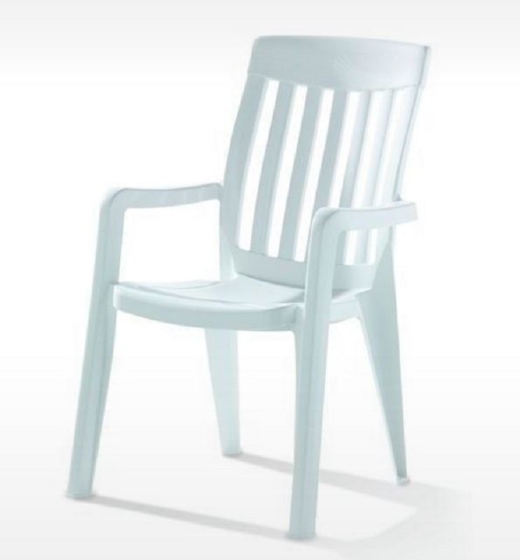 Chaise empilable en plastique Sieger Palma Blanc