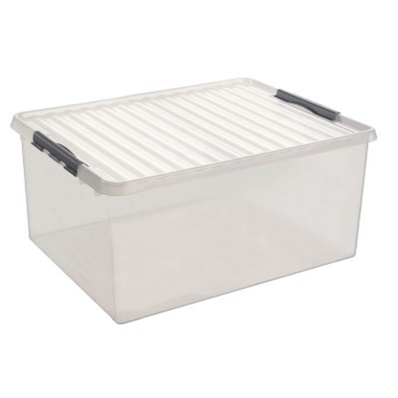 Boîte de rangement 120ltr Sunware Transp/métallique