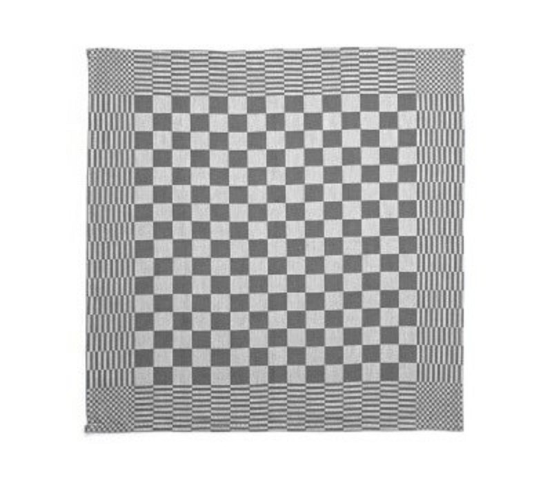Torchon 70x70 Carreaux Gris