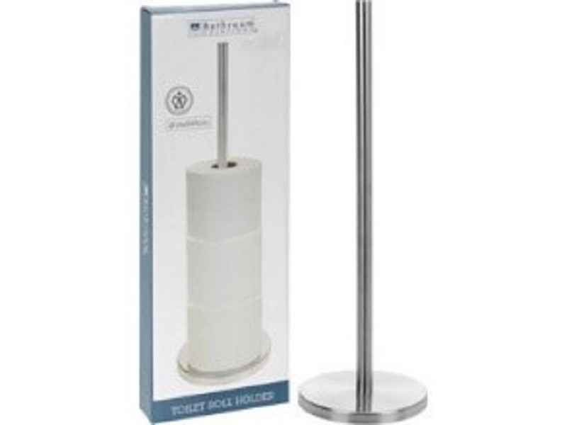 Porte-rouleau de papier toilette sur pied en acier inoxydable