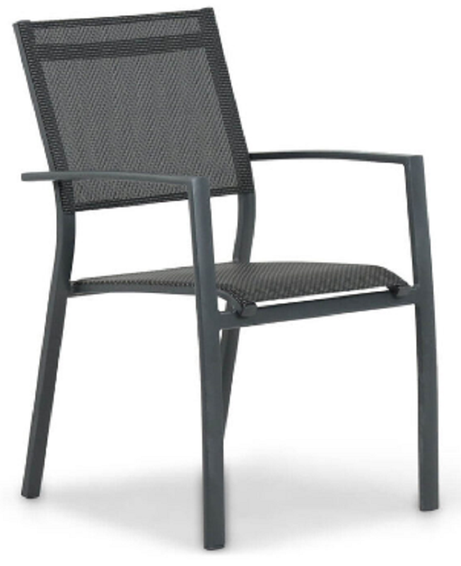 Chaise empilable Sella Aluminium Textilène