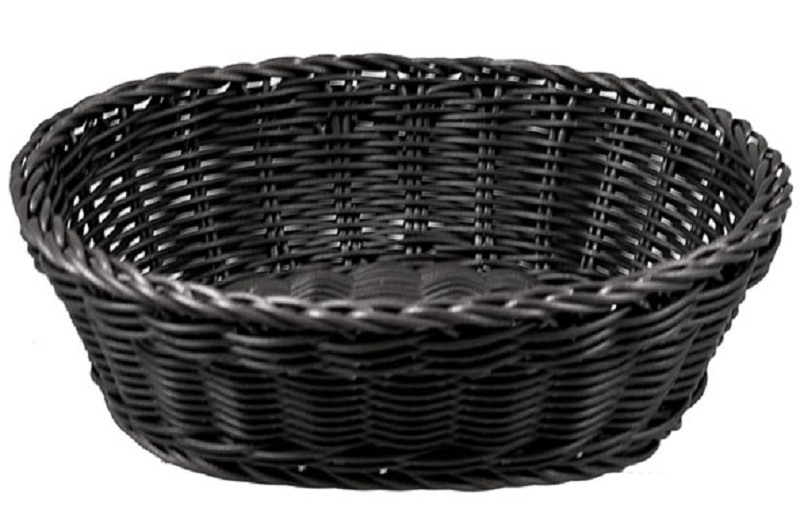 Panier à pain ovale 25x20xH7,5cm Noir