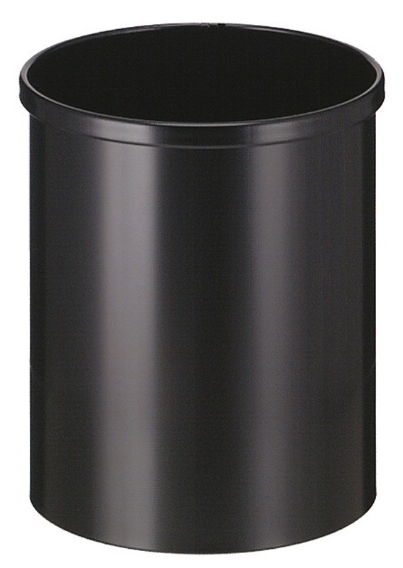 Poubelle 15 litres en métal noir