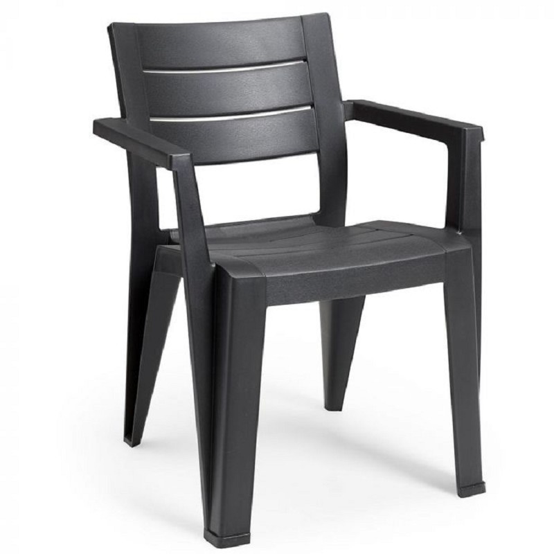 Chaise empilable Julie Anthracite