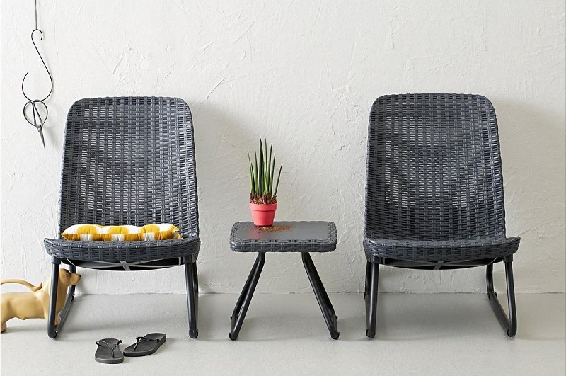 Ensemble balcon Rio 3 pièces anthracite