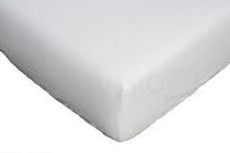 Drap-housse en coton 80x200x20 Blanc