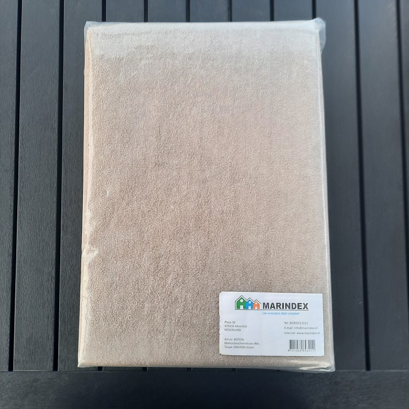 Protège-matelas 160x200x21cm Taupe PU