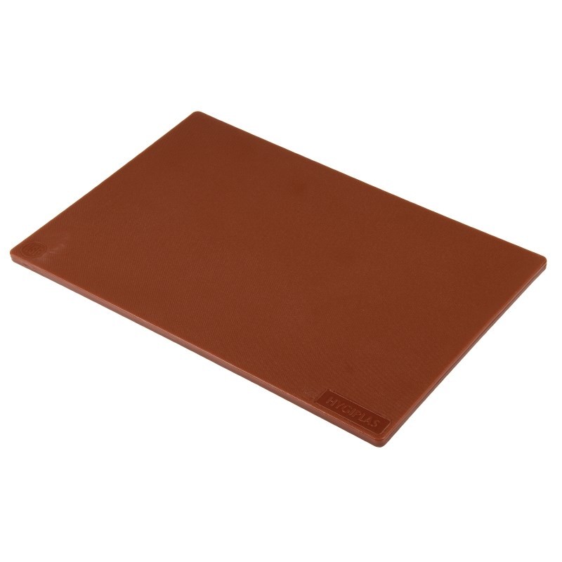 Planche à découper Hygiplas en code couleur Marron 30x22x1