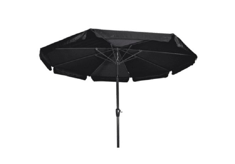 Parasol 3m Noir fibre de verre