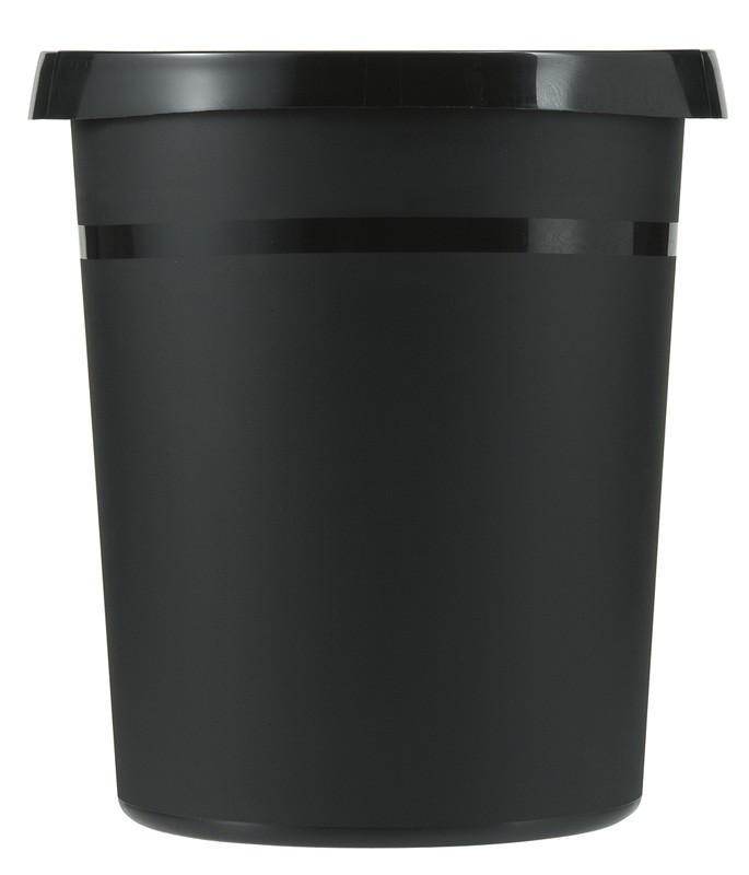 Corbeille à papier en plastique 18 litres Noir