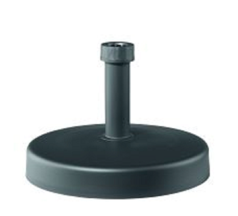Pied de parasol 25kg béton gris rond