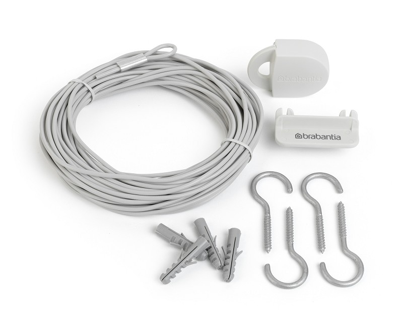 Brabantia Set de ligne de séchage 12 mètres Blanc