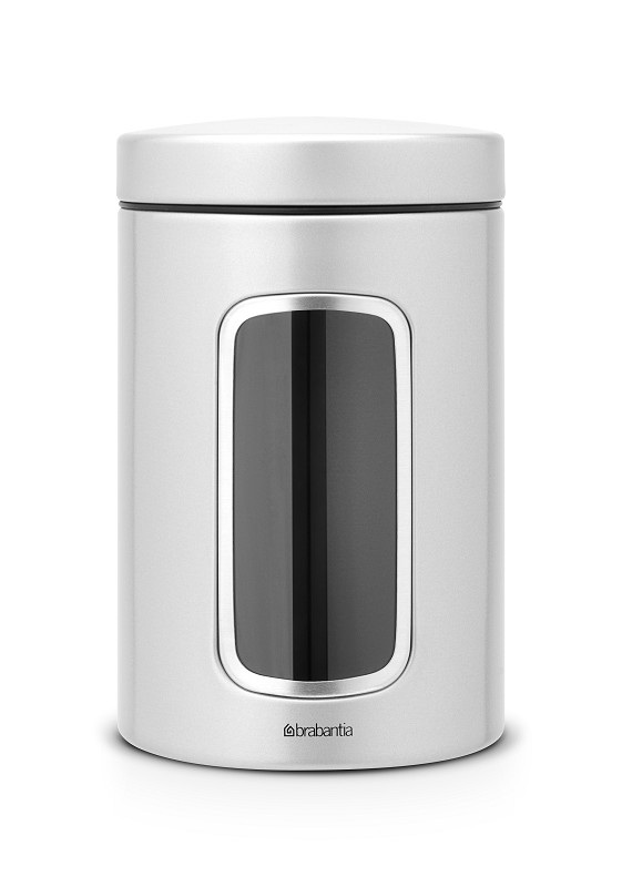 Brabantia Boîte de conservation avec fenêtre 1,4L Gris