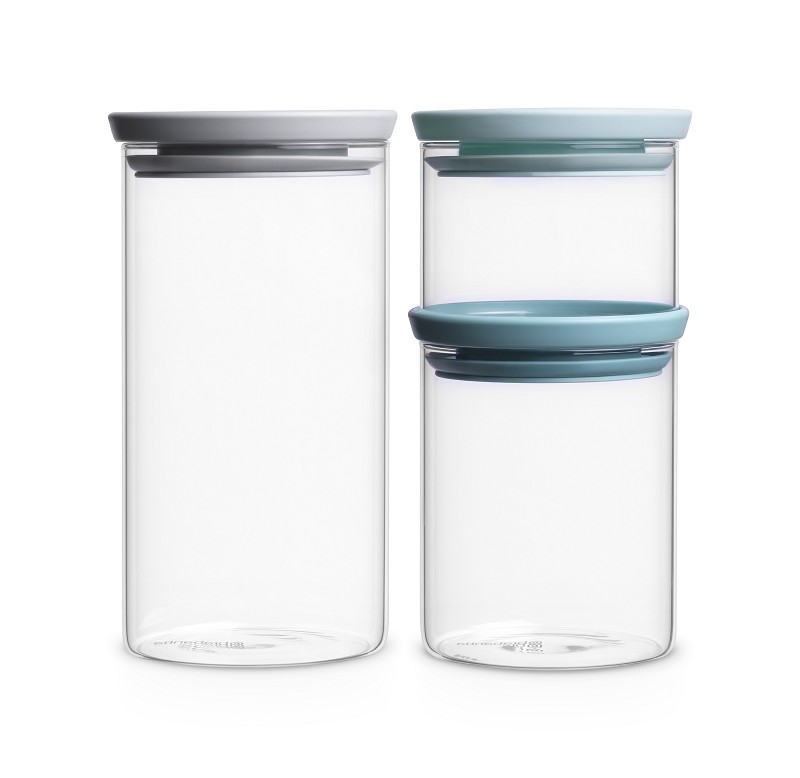 Boîte de rangement Brabantia en verre rond Set