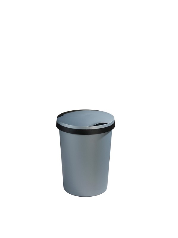 Poubelle 10L Sunware Twinga Métal/Noir