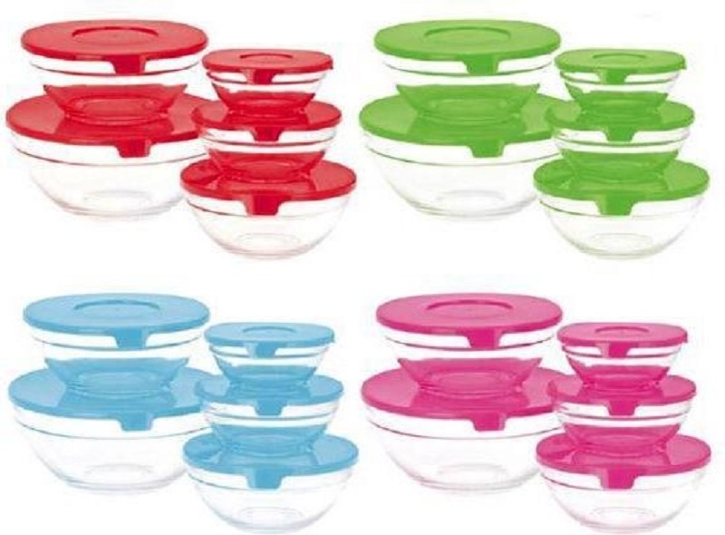 Set micro-ondes 5 pcs verre  assorti