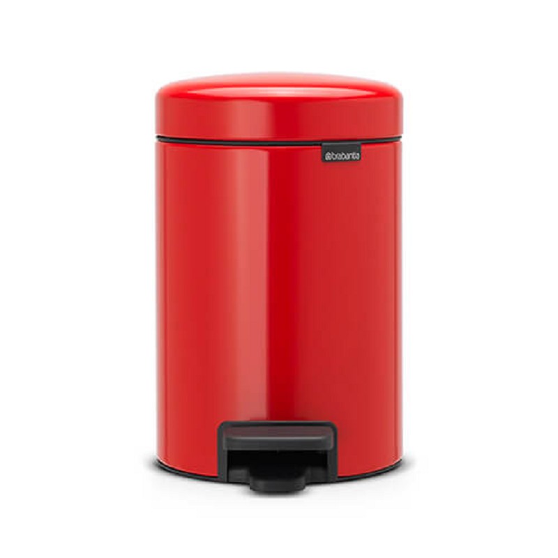 Brabantia NewIcon Poubelle à pédale 3 l Rouge