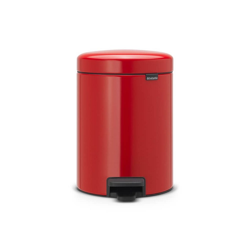 Brabantia NewIcon Poubelle à pédale 5 l Rouge