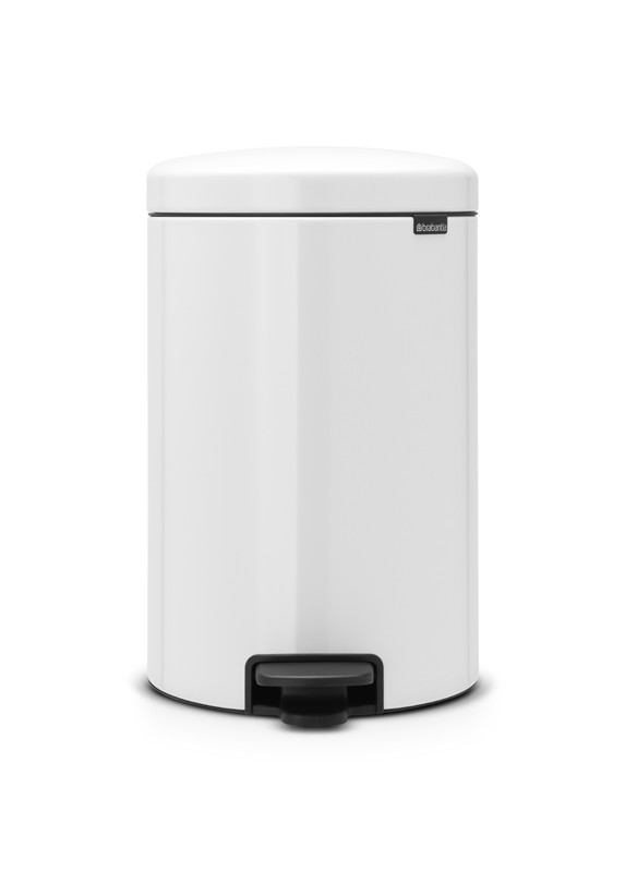 Brabantia NewIcon Poubelle à pédale 20 l Blanc métallique