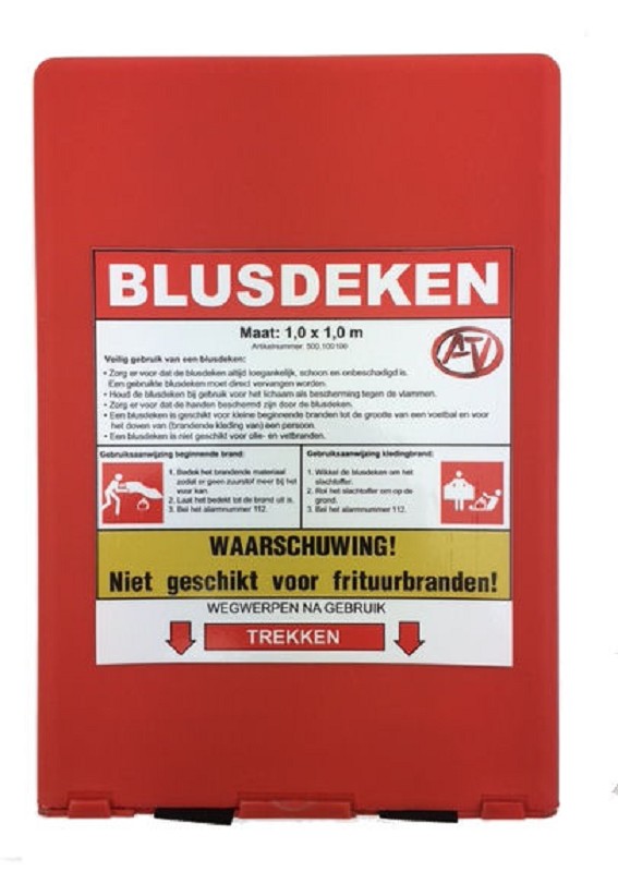 Couverture anti-feu 1,0x1,0 en boîte en PVC
