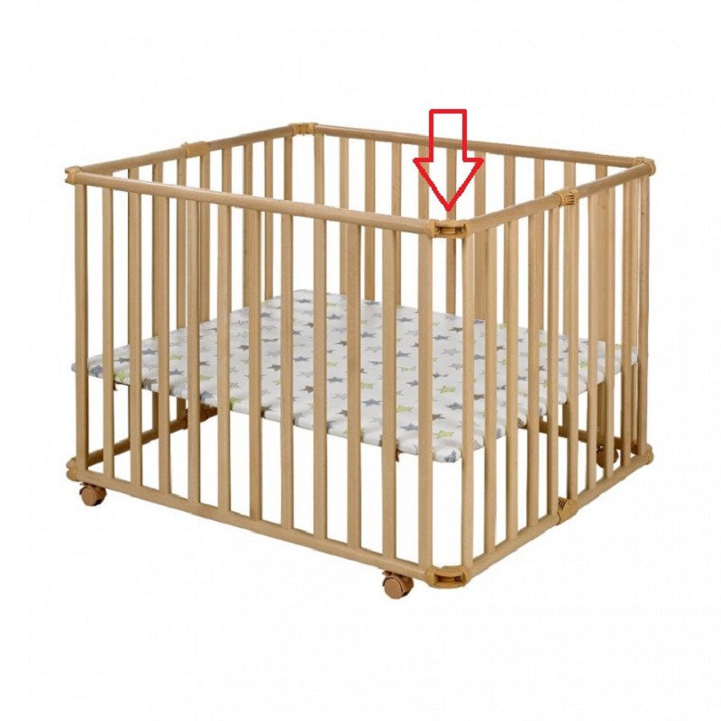 Charnière d'angle pour boîte/lit d'enfant