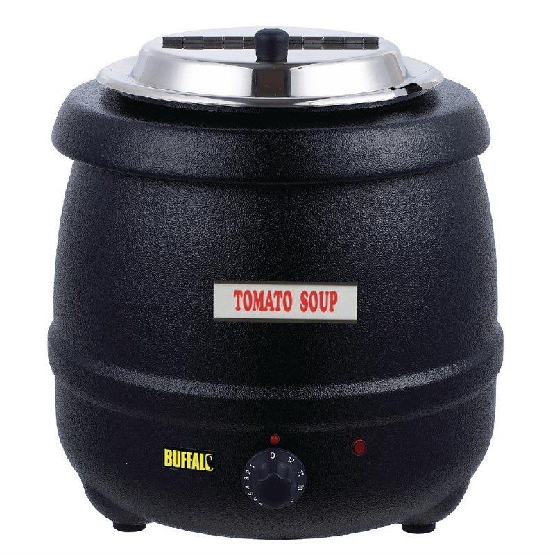 Marmite à soupe Buffalo noire 10L