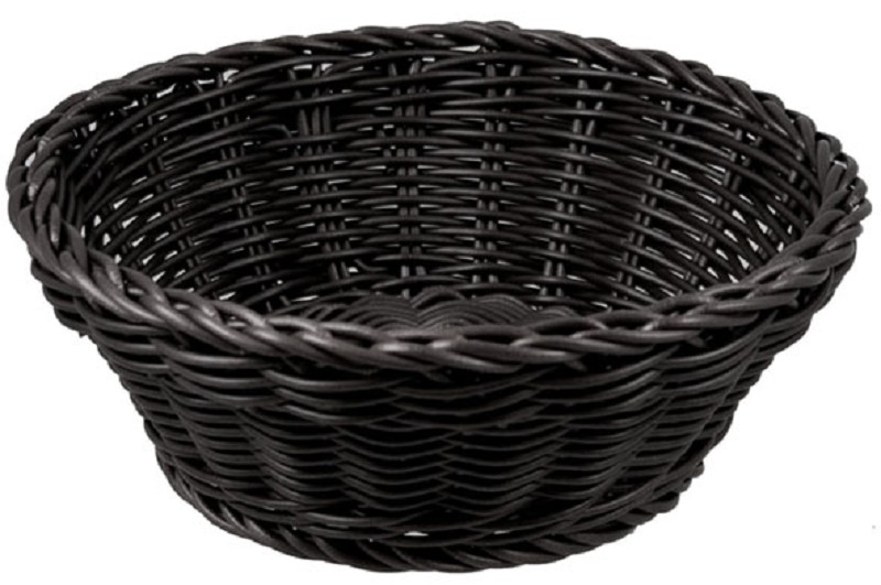 Corbeille à pain ronde 20x8cm noire
