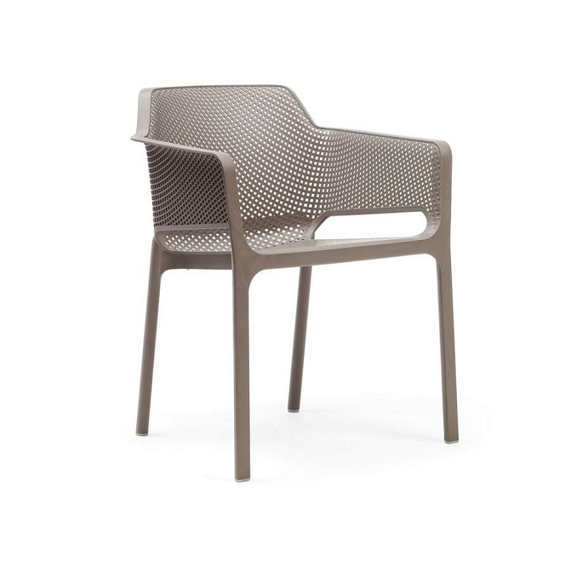 Chaise empilable Nardi Net Tortora/Taupe