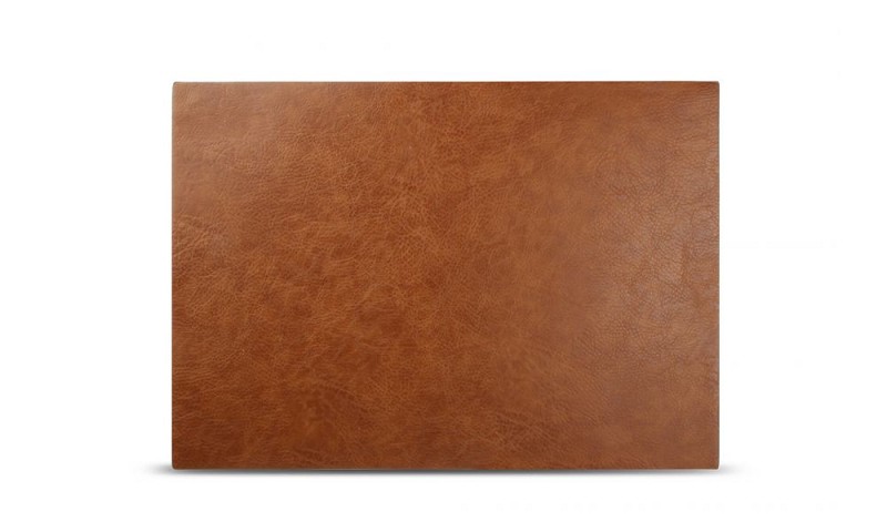 Set de table 43x30cm en cuir synthétique marron